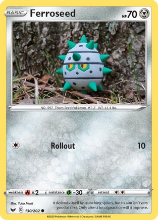 Ferroseed 130/202 - SWSH01 Sword & Shield Base Set Reverse Holofoil - Common