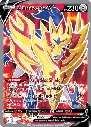 Zamazenta V 196/202 - Sword & Shield Holofoil