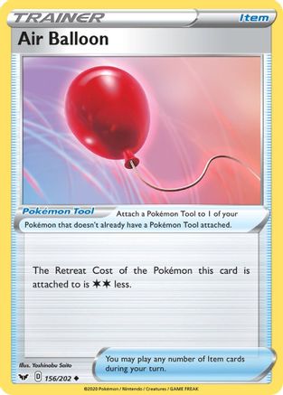 Air Balloon 156/202 - SWSH01 Sword & Shield Base Set Reverse Holofoil - Uncommon