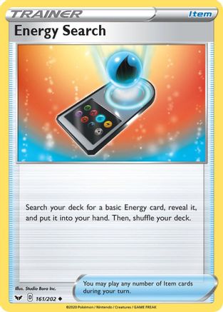 Energy Search 161/202 - SWSH01 Sword & Shield Base Set Normal - Uncommon