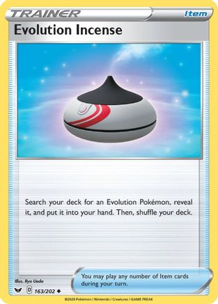 Evolution Incense 163/202 - SWSH01 Sword & Shield Base Set Reverse Holofoil - Uncommon
