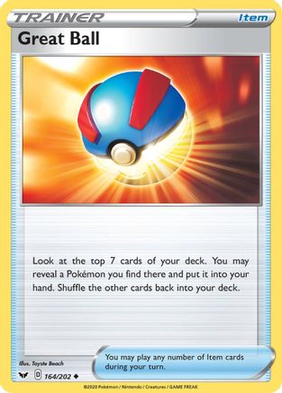 Great Ball 164/202 - SWSH01 Sword & Shield Base Set Normal - Uncommon