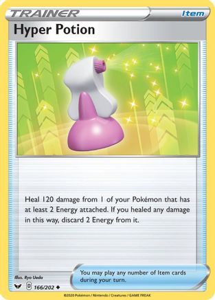 Hyper Potion 166/202 - SWSH01 Sword & Shield Base Set Reverse Holofoil - Uncommon