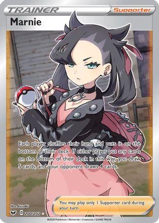 Marnie (Full Art) 200/202 - SWSH01 Sword & Shield Base Set Holofoil - Ultra Rare