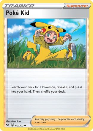 Poke Kid 173/202 - SWSH01 Sword & Shield Base Set Reverse Holofoil - Uncommon
