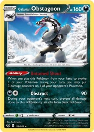 Galarian Obstagoon - 119/202 119 - Deck Exclusives