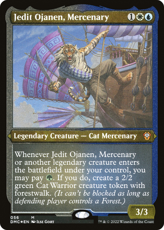 Jedit Ojanen, Mercenary (DMC-056) - Dominaria United Commander Etched Foil