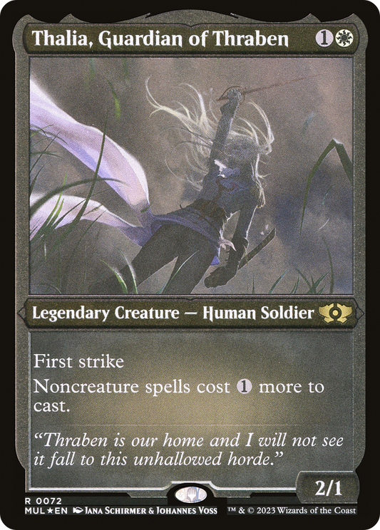 Thalia, Guardian of Thraben (MUL-072) - Multiverse Legends Etched Foil