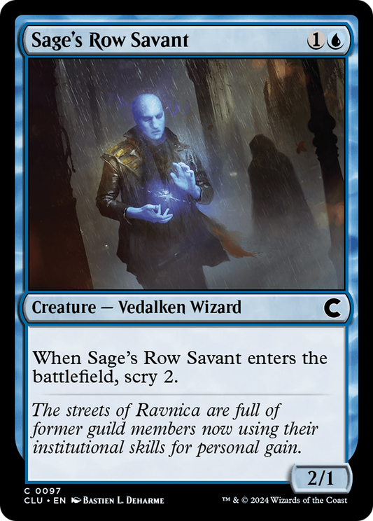 Sage's Row Savant (CLU-097) - Ravnica: Clue Edition