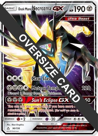 Dusk Mane Necrozma GX - 90/156 90 - Jumbo Cards Holofoil