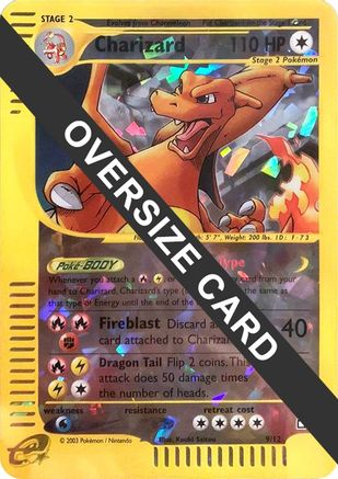 Charizard - 9/12 (Box Topper) 9 - Jumbo Cards Reverse Holofoil