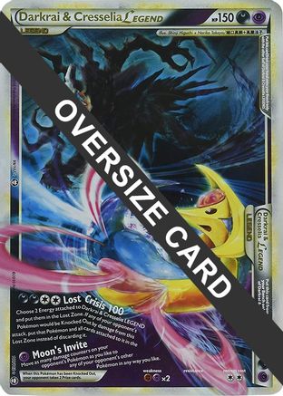 Darkrai & Cresselia Legend - 99/102 & 100/102 (Single Oversized Promo) 99 - Jumbo Cards Holofoil