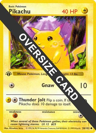 Pikachu - 58/102 58 - Jumbo Cards