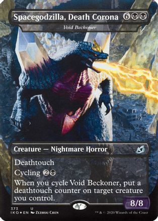 Spacegodzilla, Death Corona - Void Beckoner (IKO-373) [Ikoria: Lair of Behemoths] Foil