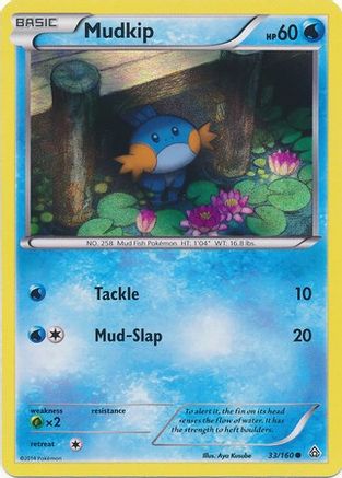 Mudkip - 33/160 (Sheen Holo) 33 - Miscellaneous Cards & Products Holofoil