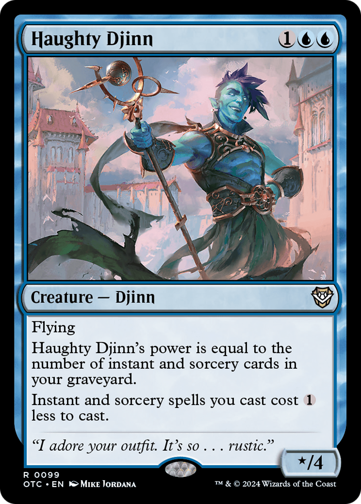 Haughty Djinn  (OTC-099) - Outlaws of Thunder Junction Commander Foil