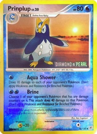 Prinplup [Diamond & Pearl] (58/130) - Burger King Promos Holofoil - Promo