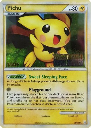 Pichu - 028/123 (Prerelease) [Staff] 28 - Nintendo Promos Holofoil