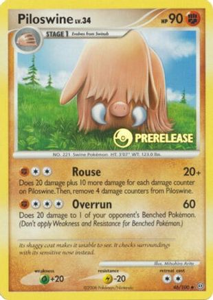 Piloswine - 046/100 (Prerelease) 46 - Nintendo Promos