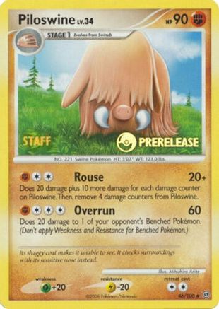 Piloswine - 046/100 (Prerelease) [Staff] 46 - Nintendo Promos