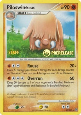 Piloswine (Prerelease) [Staff] (46/100) - Nintendo Promos  - Promo