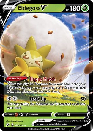 Eldegoss V 019/192 - SWSH02 Rebel Clash Holofoil - Ultra Rare