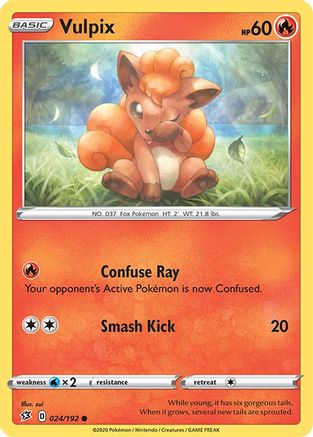 Vulpix 024/192 - SWSH02 Rebel Clash Normal - Common