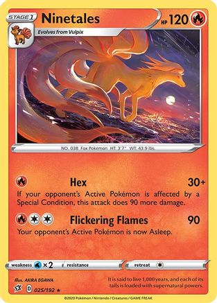 Ninetales 025/192 - SWSH02 Rebel Clash Normal - Rare