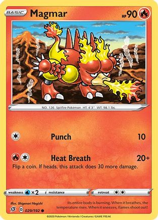Magmar 029/192 - SWSH02 Rebel Clash Normal - Common