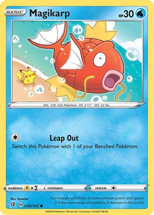 Magikarp 039/192 - SWSH02 Rebel Clash Reverse Holofoil - Common