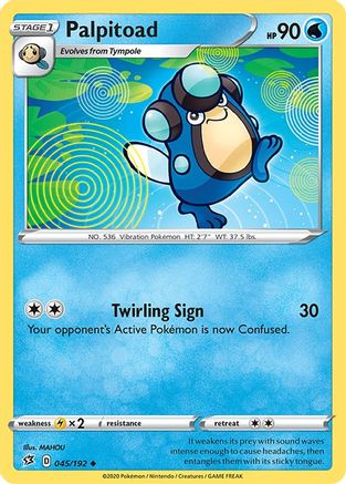 Palpitoad 045/192 - SWSH02 Rebel Clash Reverse Holofoil - Uncommon