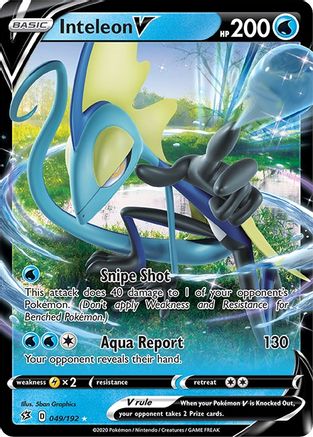 Inteleon V 049/192 - SWSH02 Rebel Clash Holofoil - Ultra Rare