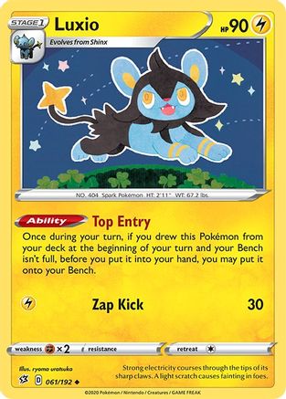 Luxio 061/192 - SWSH02 Rebel Clash Reverse Holofoil - Uncommon
