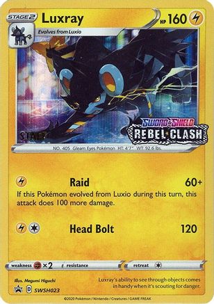 Luxray (Prerelease) [Staff] (SWSH023) - SWSH Sword & Shield Promo Cards Holofoil - Promo