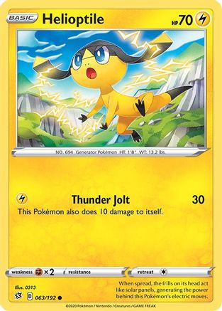 Helioptile 063/192 - SWSH02 Rebel Clash Normal - Common
