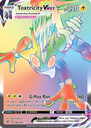 Toxtricity VMAX (Secret) 196/192 - SWSH02 Rebel Clash Holofoil - Secret Rare