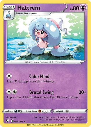 Hattrem 084/192 - SWSH02 Rebel Clash Reverse Holofoil - Uncommon