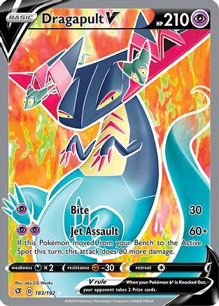 Dragapult V (Full Art) 183/192 - SWSH02 Rebel Clash Holofoil - Ultra Rare