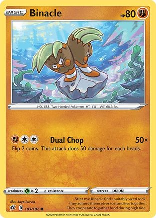 Binacle 103/192 - SWSH02 Rebel Clash Normal - Common