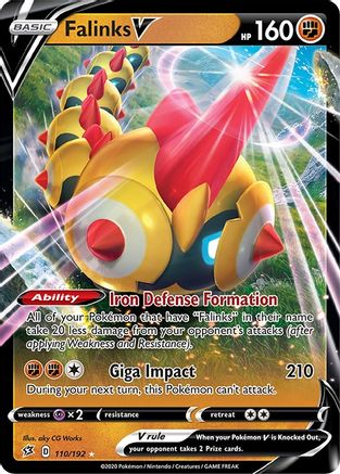 Falinks V 110/192 - SWSH02 Rebel Clash Holofoil - Ultra Rare