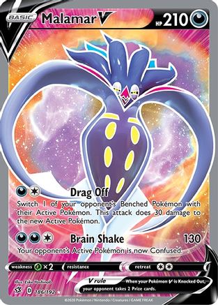 Malamar V (Full Art) 186 - SWSH02 Rebel Clash Holofoil - Ultra Rare