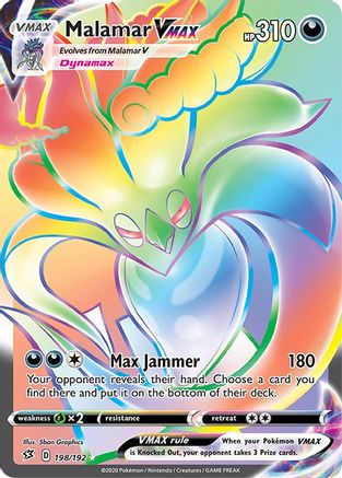 Malamar VMAX (Secret) 198/192 - SWSH02 Rebel Clash Holofoil - Secret Rare