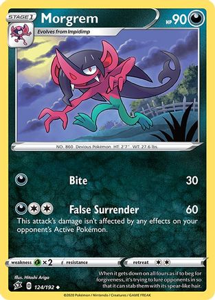 Morgrem 124/192 - SWSH02 Rebel Clash Reverse Holofoil - Uncommon