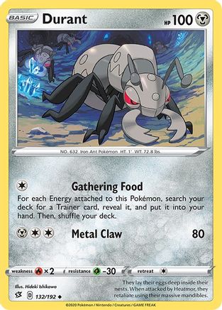 Durant 132/192 - SWSH02 Rebel Clash Normal - Uncommon