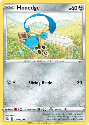 Honedge 133/192 - SWSH02 Rebel Clash Reverse Holofoil - Common