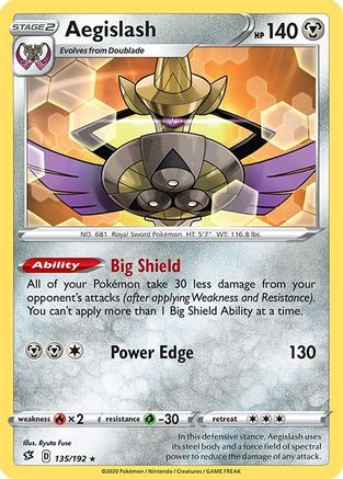 Aegislash 135/192 - SWSH02 Rebel Clash Normal - Rare