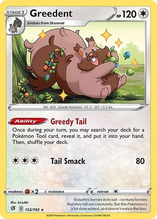 Greedent 152/192 - SWSH02 Rebel Clash Normal - Rare