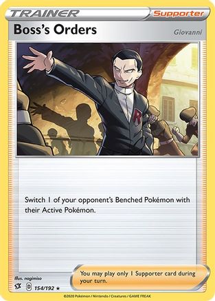Boss's Orders 154/192 - SWSH02 Rebel Clash Holofoil - Holo Rare