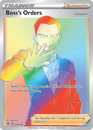 Boss's Orders (Secret) 200/192 - SWSH02 Rebel Clash Holofoil - Secret Rare