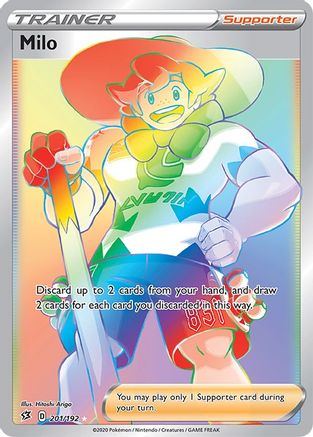 Milo (Secret) 201 - SWSH02 Rebel Clash Holofoil - Secret Rare